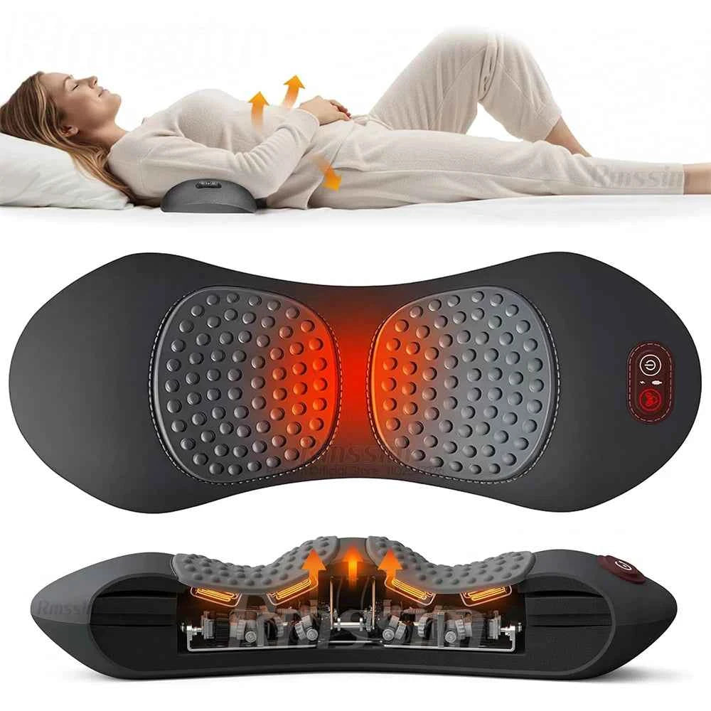 Multi-functional 3-in-1 Back Massager with Relief Bed Sleeping Shiatsu Deep Tissue Portable Shoulder Lower Back Pain Relief