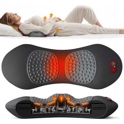 Multi-functional 3-in-1 Back Massager with Relief Bed Sleeping Shiatsu Deep Tissue Portable Shoulder Lower Back Pain Relief