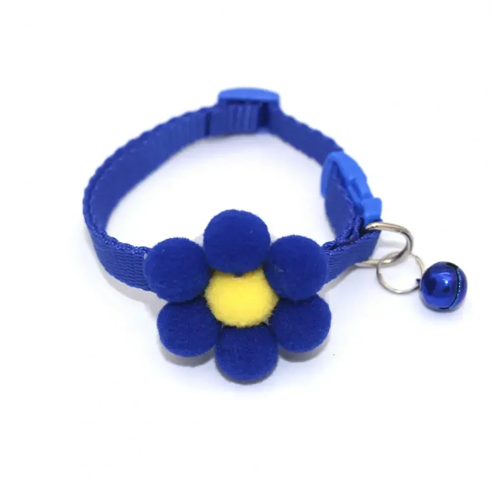Cute Cat Collar with Bell Bowknot Adjustable Kitten Collar