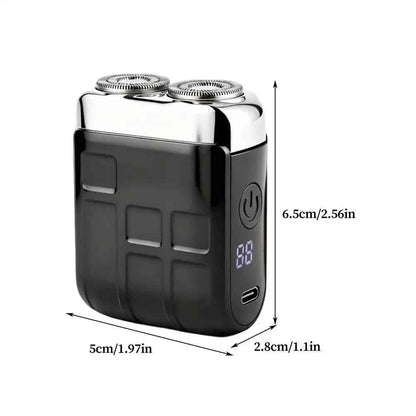 Mini Electric Smart Shaver Portable Cordless Rechargeable Double Cutter Men Shavers Digital Display Shaver Facial Beard Trimmer