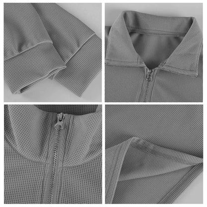 New Sweatshirts For Men Spring Waffle Long-sleeved T-shirt Men&