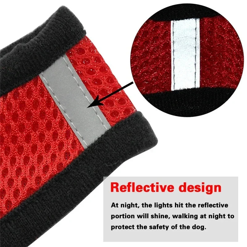 Dog Cat Harness Vest Adjustable Mesh Leash Small Medium Pets