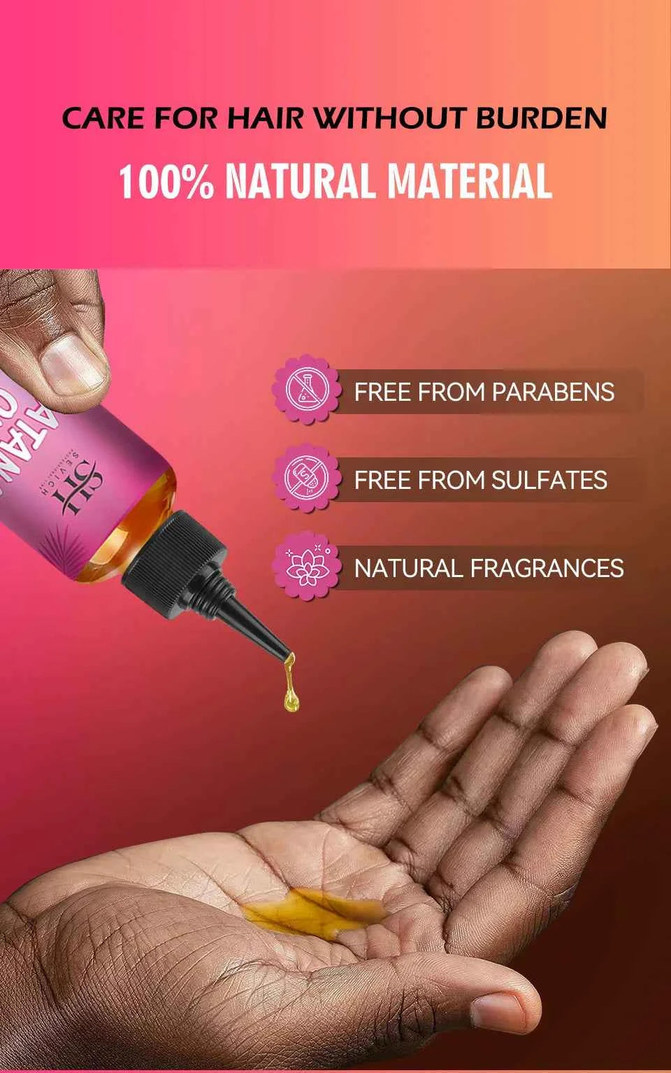 Fast Hair Growth Set Batana oil Traction Alopecia Hair Mask Anti Break Loss Hair Growth Oil Baldness Treatment chebe hair oil