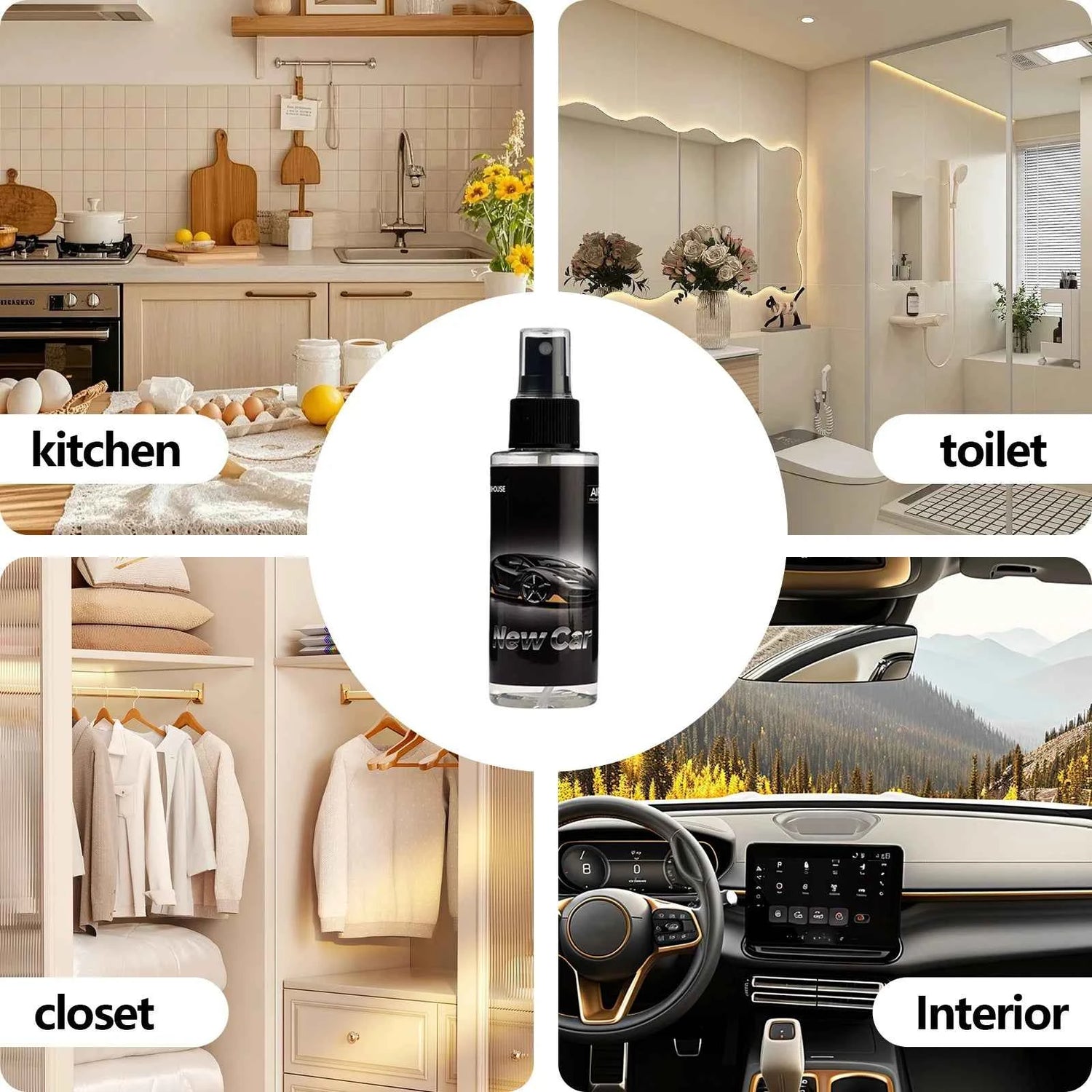 100ml NEW CAR-Scented Hand-Sprayed Air Freshener – Car Spray, Home Air Purifying &amp; Deodorizing Fragrance