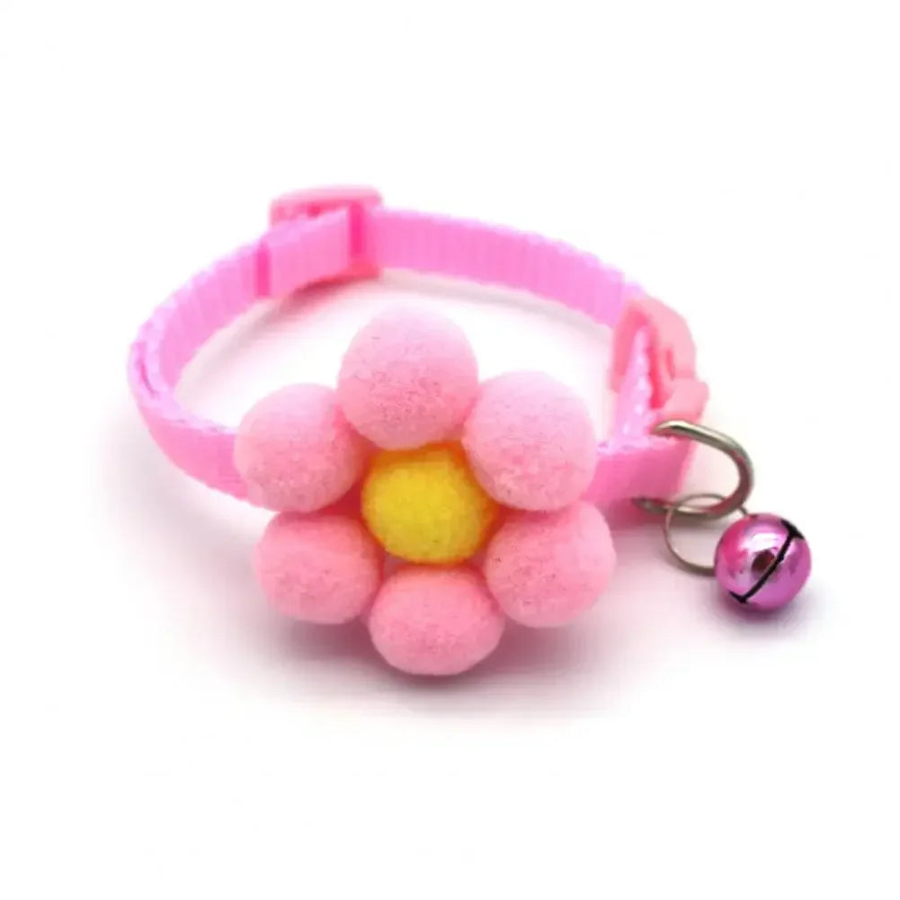 Cute Cat Collar with Bell Bowknot Adjustable Kitten Collar