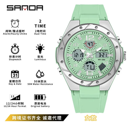 SANDA Waterproof Sports Watch Digital Couple Outdoor