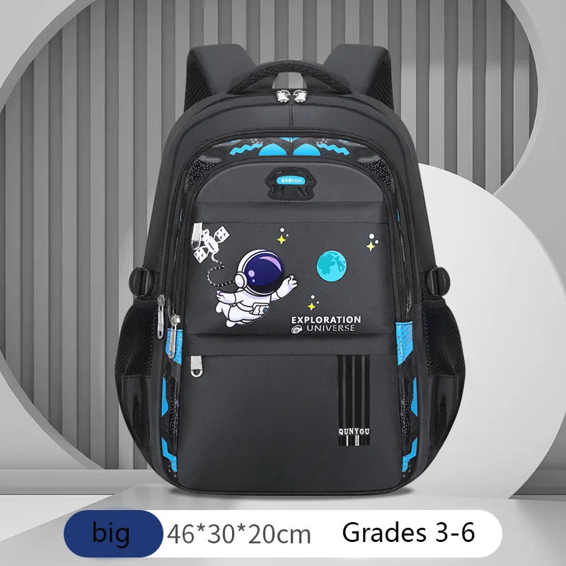 Kids Astronaut School Backpack Waterproof Boys Book Bag