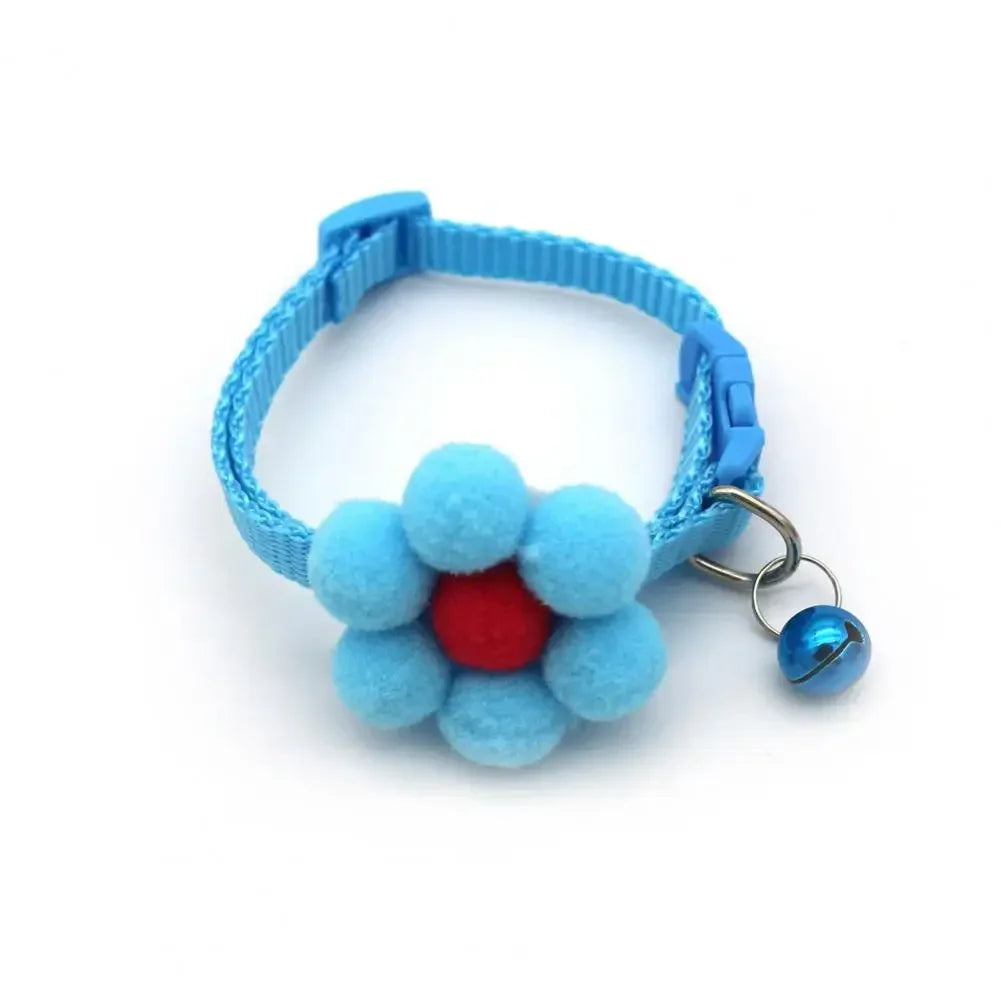 Cute Cat Collar with Bell Bowknot Adjustable Kitten Collar