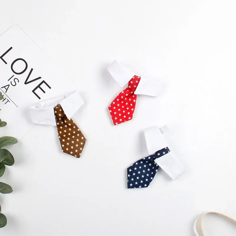 Dog Tuxedo Bow Tie Collar Formal Wedding Pet Accessory