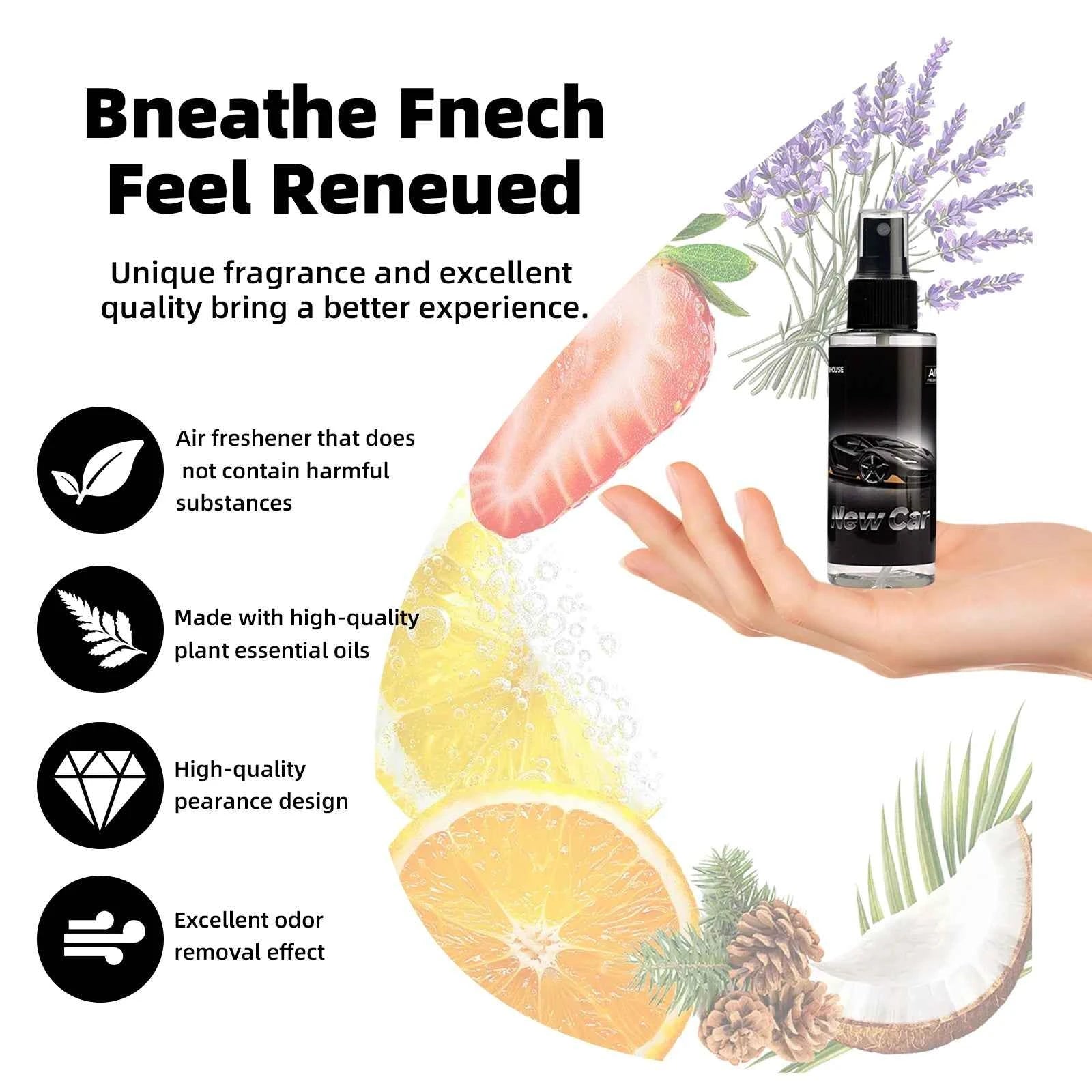 100ml NEW CAR-Scented Hand-Sprayed Air Freshener – Car Spray, Home Air Purifying &amp; Deodorizing Fragrance