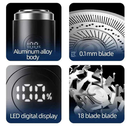 Portable Mini Shaver Razor for Men Operating Face USB Rechargeable Cordless Hair Trimmer Cutter Electric Beard Shaving Household