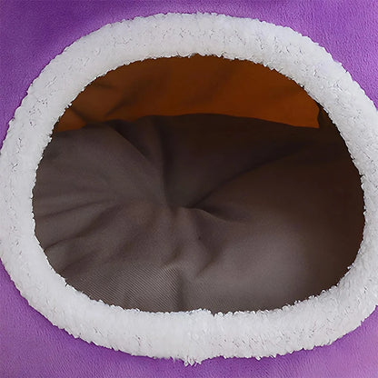 Cat Bed Cave Winter Warm Removable Cushion Pet Nest