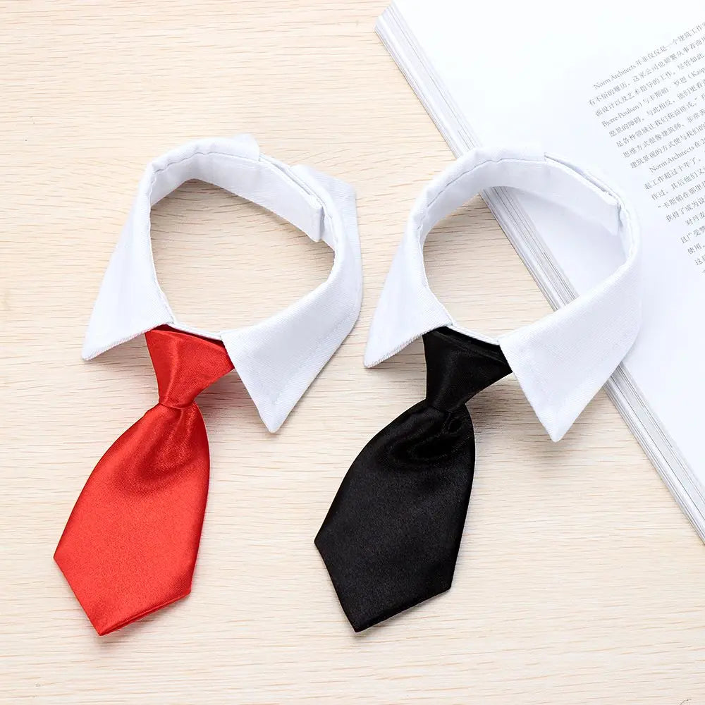 Pet Dog Tuxedo Bow Tie Collar Formal Wedding Accessory
