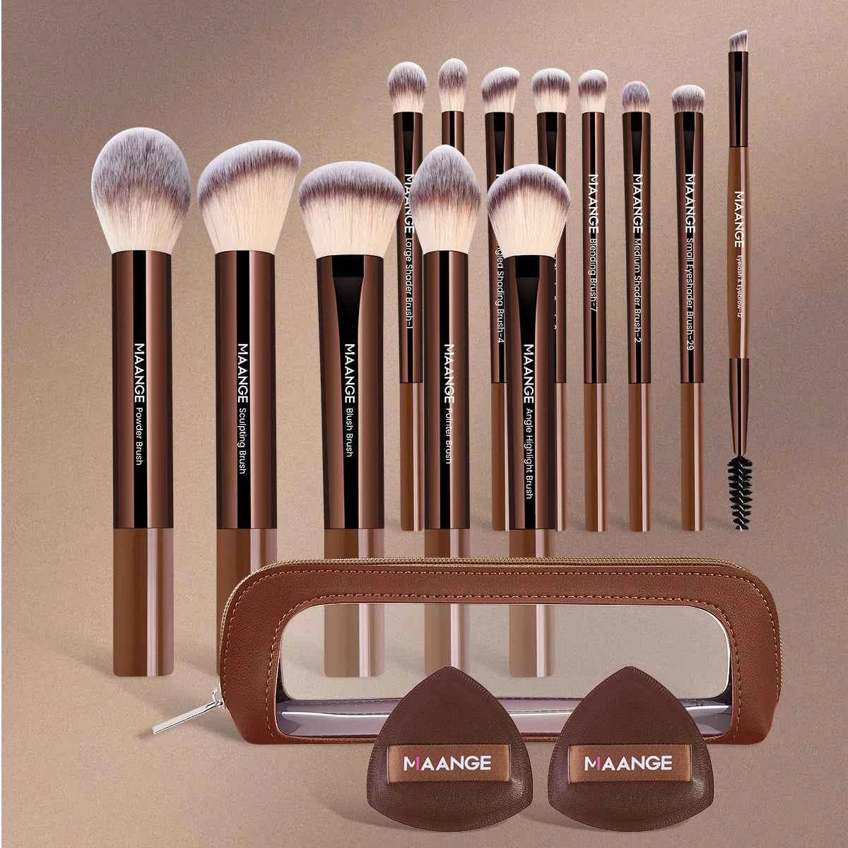 13pcs Makeup Brush Set Foundation Concealer Powder Eyeshadow Blush Brush Kabuki Blending Cosmetic Makeup Beauty Tool for Face