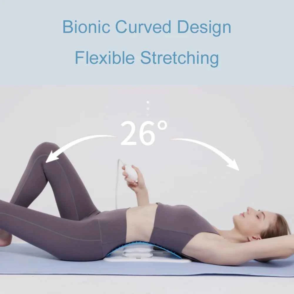 Electric Back Massager Stretch Lumbar Support Relaxation Spine Pain Relief Lower Traction Corrects Waist Multi-Level Adjustable
