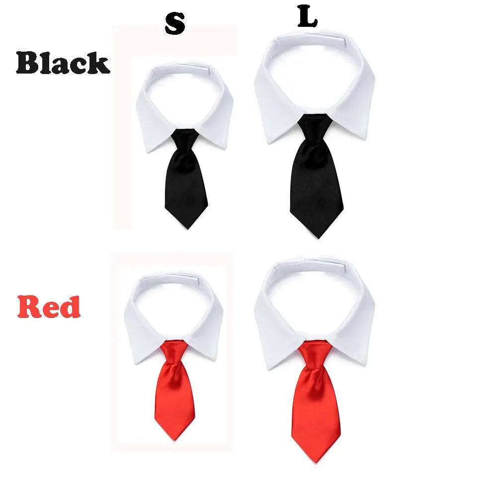 Pet Dog Tuxedo Bow Tie Collar Formal Wedding Accessory