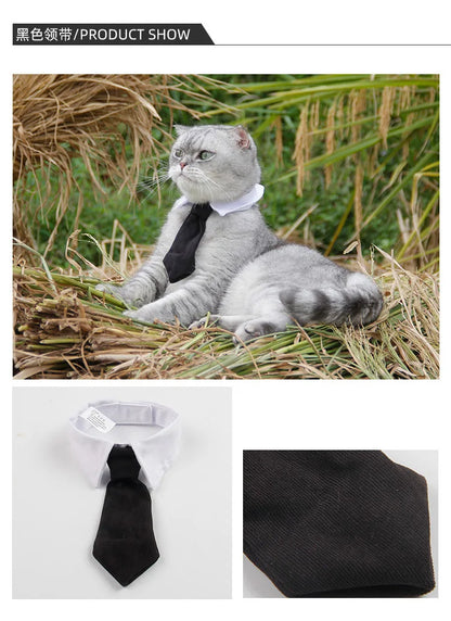 Dog Tuxedo Bow Tie Collar Formal Wedding Pet Accessory
