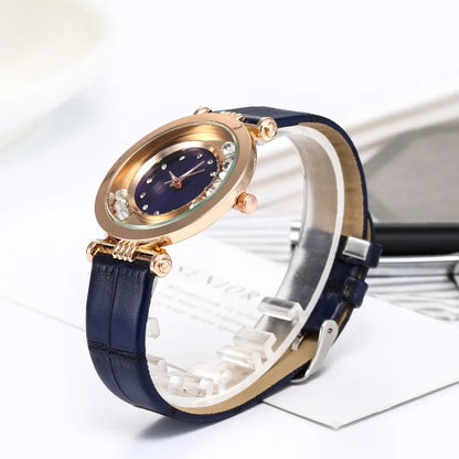 Watches For Women Female Luxury Temperament Ladies Watch Leather Belt Diamond Watch Analog Quartz Watch Reloj Mujer Montre Femme