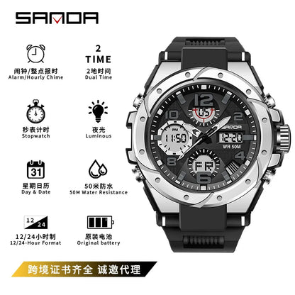 SANDA Waterproof Sports Watch Digital Couple Outdoor