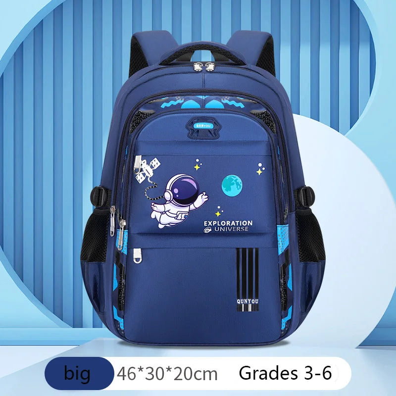 Kids Astronaut School Backpack Waterproof Boys Book Bag