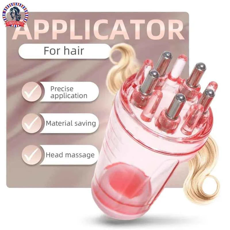 1/2pcs Hair Dye Tool Set Pink 6.09oz Hair Oil Applicator Bottle and1ml Dil Hair Growth Solid Hair Comb Salon Hairdressing Tools