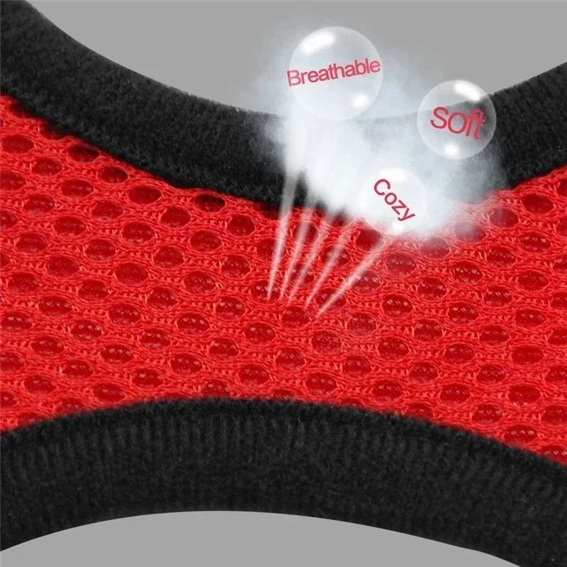 Dog Cat Harness Vest Adjustable Mesh Leash Small Medium Pets