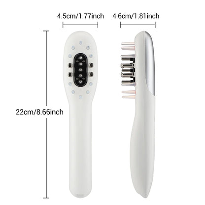 3 in 1 EMS Hair Growth Massage Comb with Hair Oil Dispenser Red Blue Light AntiHair Loss High Frequency Vibration Scalp Massager