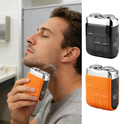 Mini Electric Smart Shaver Portable Cordless Rechargeable Double Cutter Men Shavers Digital Display Shaver Facial Beard Trimmer