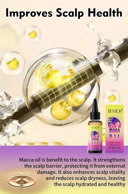 Maca Hair Growth Oil Set For Peru Maca Powder Hair Growth Butter Maca Root Hair Oil Castor Oil Anti-Hair Loss Sevich Hair Care