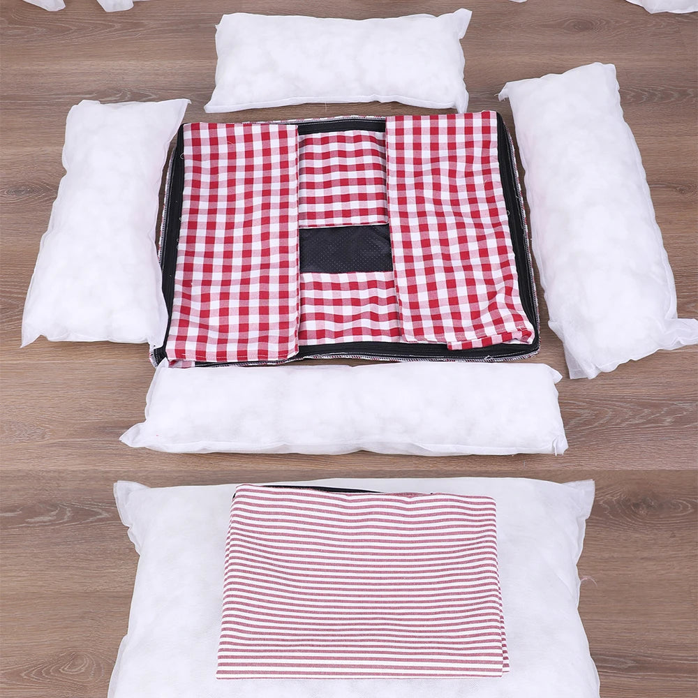 Small Dog Bed Plaid Soft Pet Sofa Cushion Mat