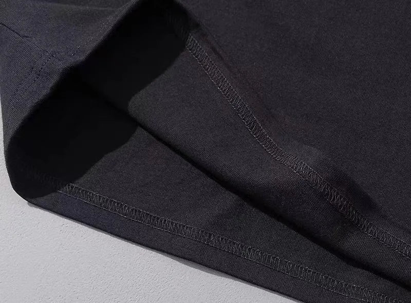 T Shirt For Men Cotton Long Sleeve T-shirts Solid Color Men&