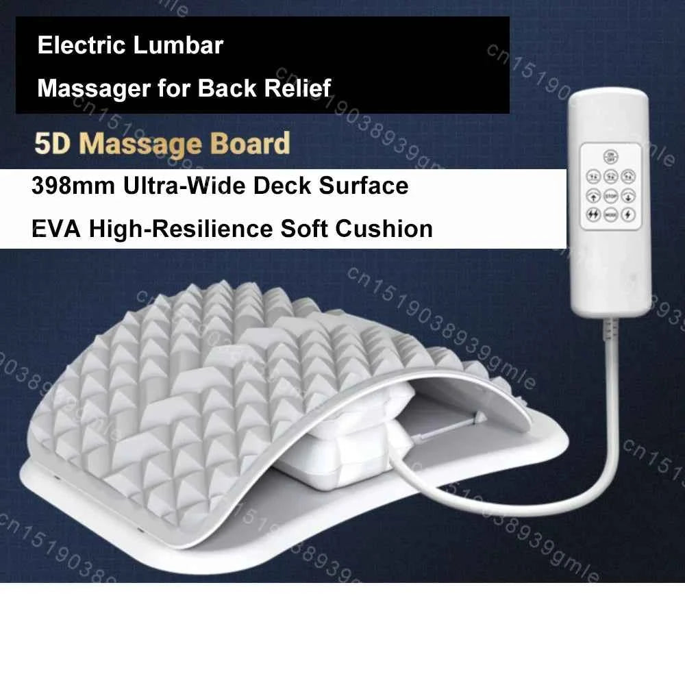 Electric Back Massager Stretch Lumbar Support Relaxation Spine Pain Relief Lower Traction Corrects Waist Multi-Level Adjustable