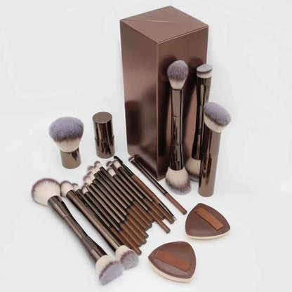 20-piece Makeup Brush Set Foundation Concealer Powder Eyeshadow Blush Brush Mushroom Head Blending Face Beauty Makeup Tools