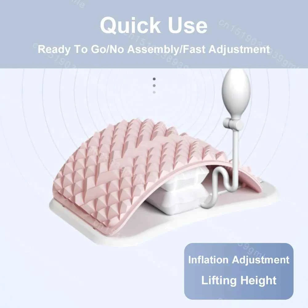 Electric Back Massager Stretch Lumbar Support Relaxation Spine Pain Relief Lower Traction Corrects Waist Multi-Level Adjustable