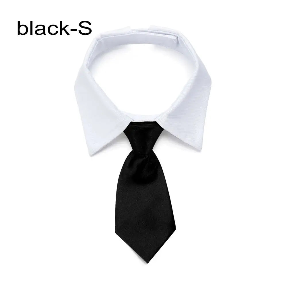 Pet Tuxedo Bow Tie Collar Cotton Formal Dog Cat Accessory