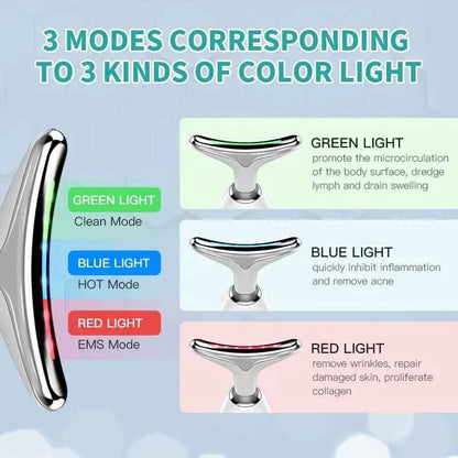 EMS Neck Face Lifter Neck Face Lifting Massager Skin Tighten Device Led Photon Therapy Anti Wrinkle Double Chin Remover
