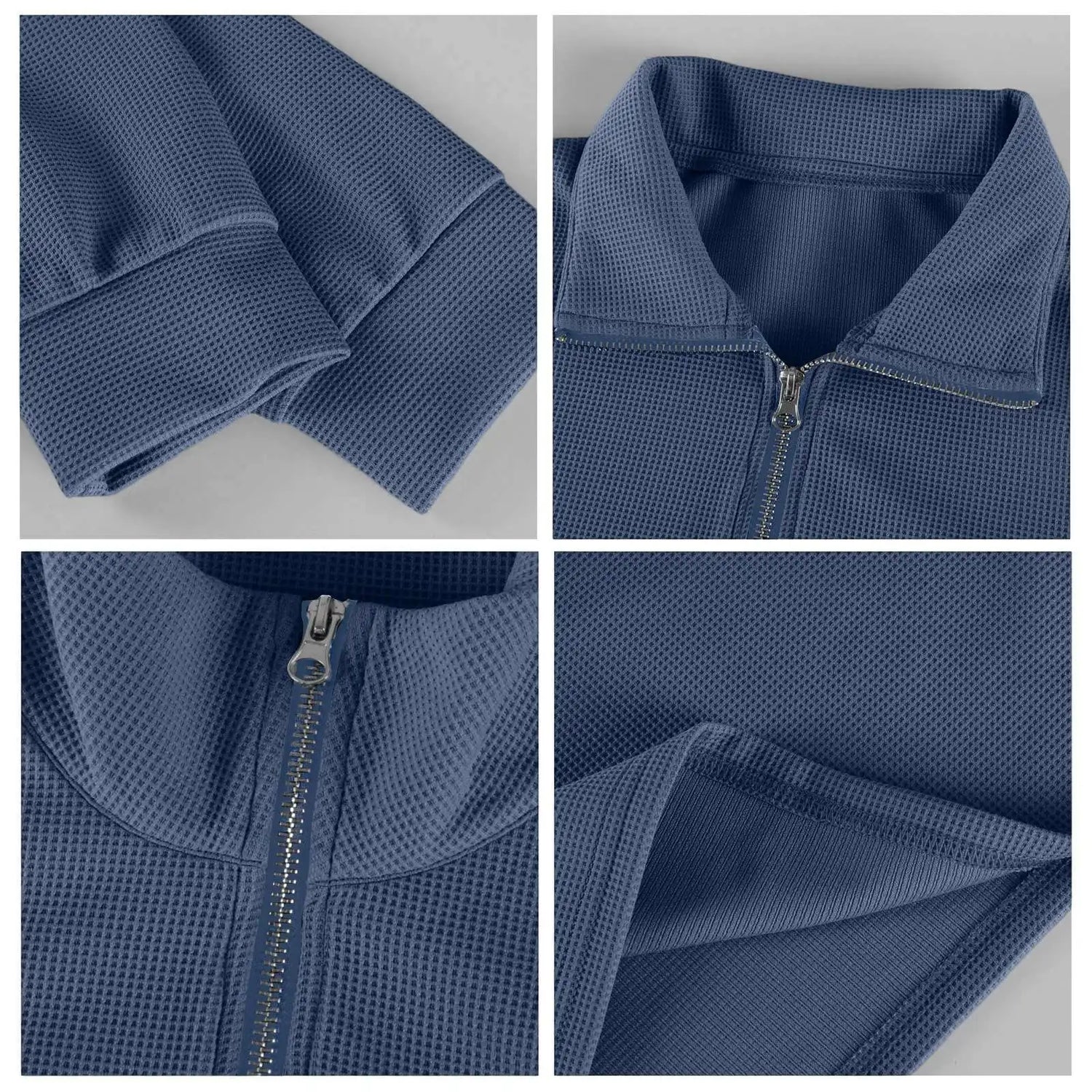 New Sweatshirts For Men Spring Waffle Long-sleeved T-shirt Men&