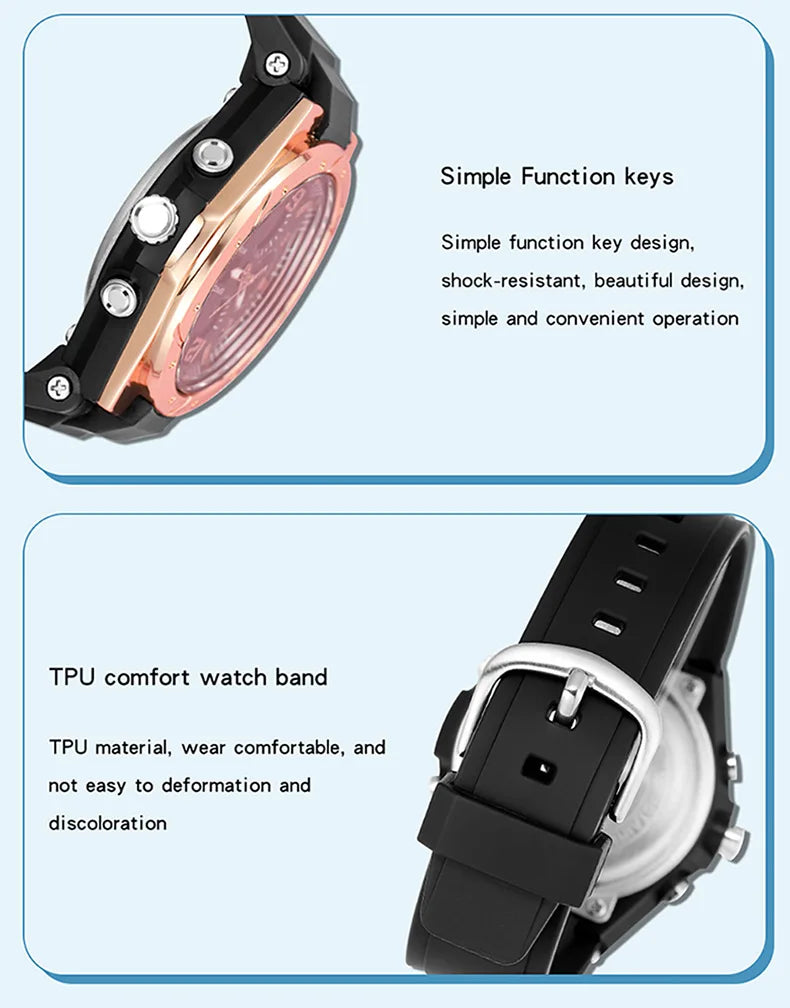 SANDA Waterproof Sports Watch Digital Couple Outdoor