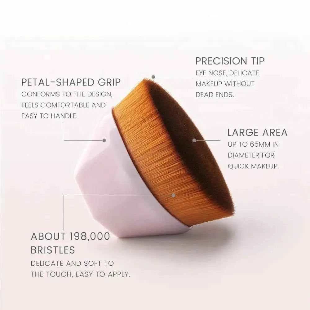 2-piece set of makeup tools: foundation brush, concealer brush, soft bristle brush, convertible makeup brush