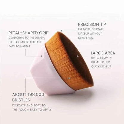 2-piece set of makeup tools: foundation brush, concealer brush, soft bristle brush, convertible makeup brush