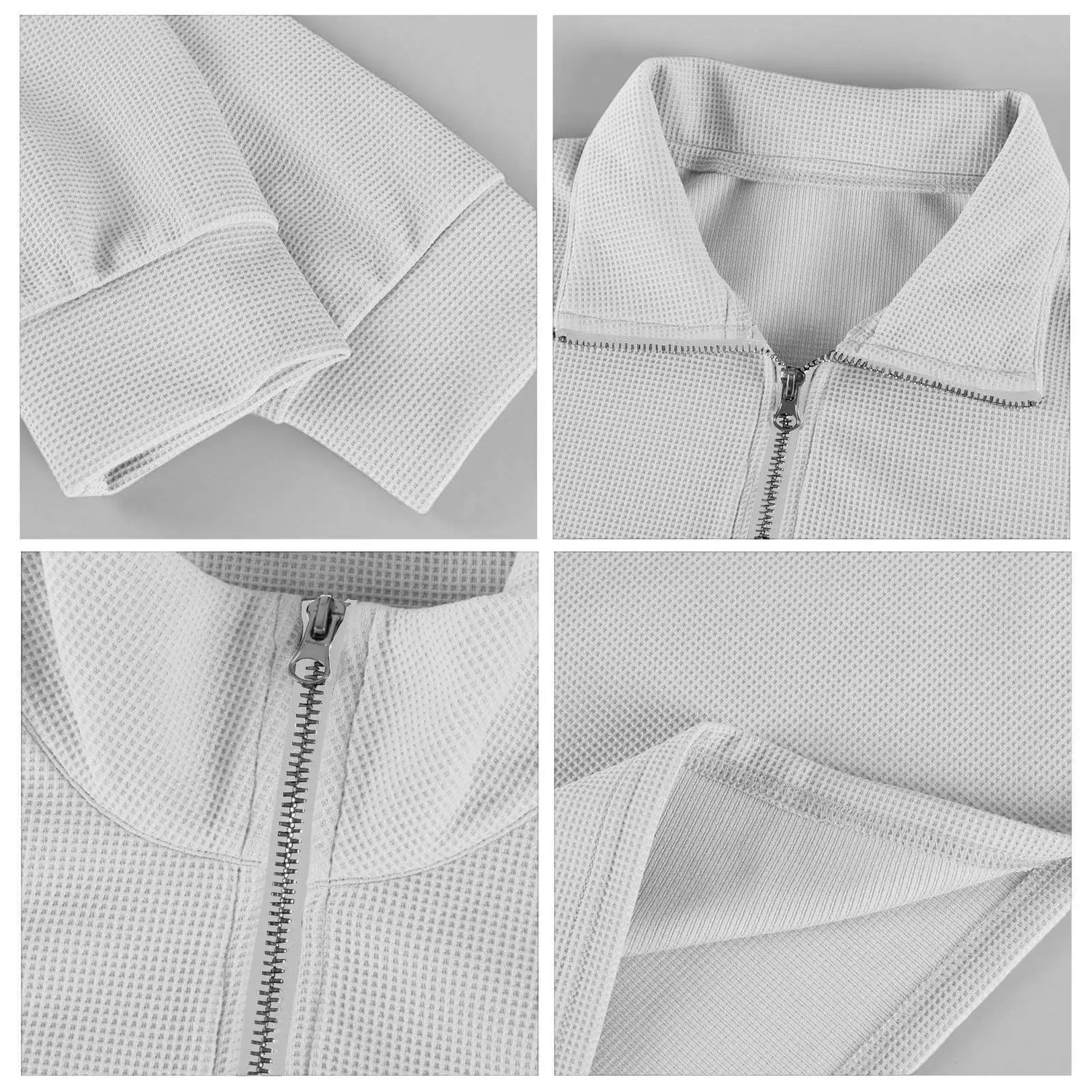 New Sweatshirts For Men Spring Waffle Long-sleeved T-shirt Men&
