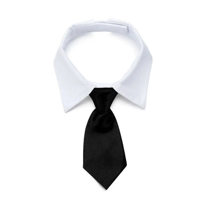 Pet Dog Tuxedo Bow Tie Collar Formal Wedding Accessory