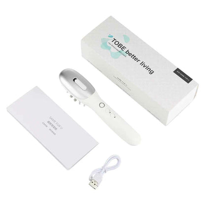 3 in 1 EMS Hair Growth Massage Comb with Hair Oil Dispenser Red Blue Light AntiHair Loss High Frequency Vibration Scalp Massager