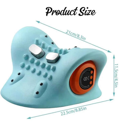 EMS electrotherapy heated cervical pillow, wireless ergonomic acupoint massage neck pillow, cervical correction massage pillow