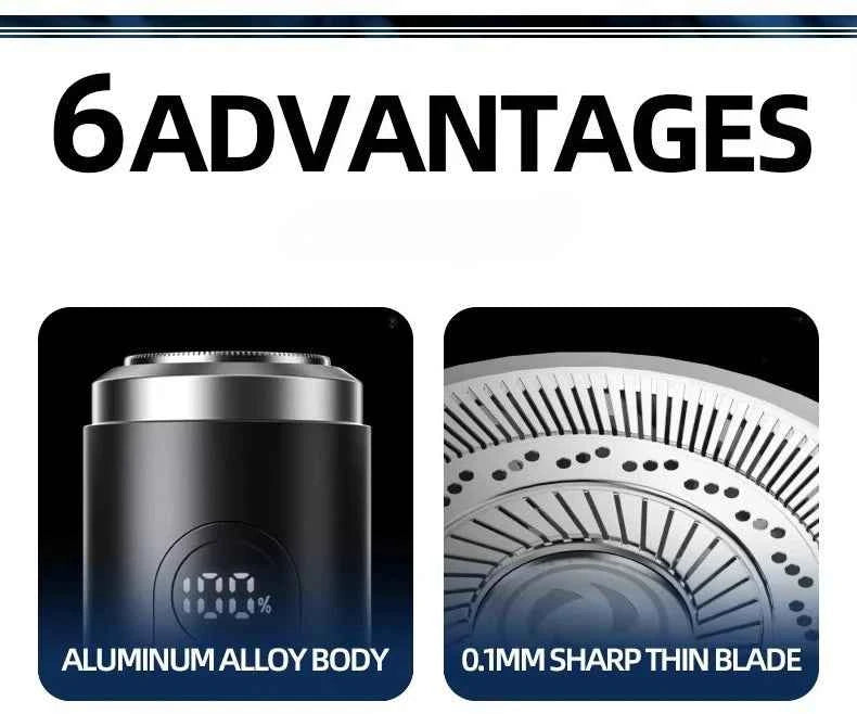 Portable Mini Shaver Razor for Men Operating Face USB Rechargeable Cordless Hair Trimmer Cutter Electric Beard Shaving Household