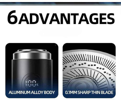 Portable Mini Shaver Razor for Men Operating Face USB Rechargeable Cordless Hair Trimmer Cutter Electric Beard Shaving Household
