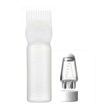 2-piece Hair Dye Tool Set 6.09oz Hair Oil Applicator Bottle and1ml Dil Hair Growth Solid Hair Comb Salon Hairdressing Tools