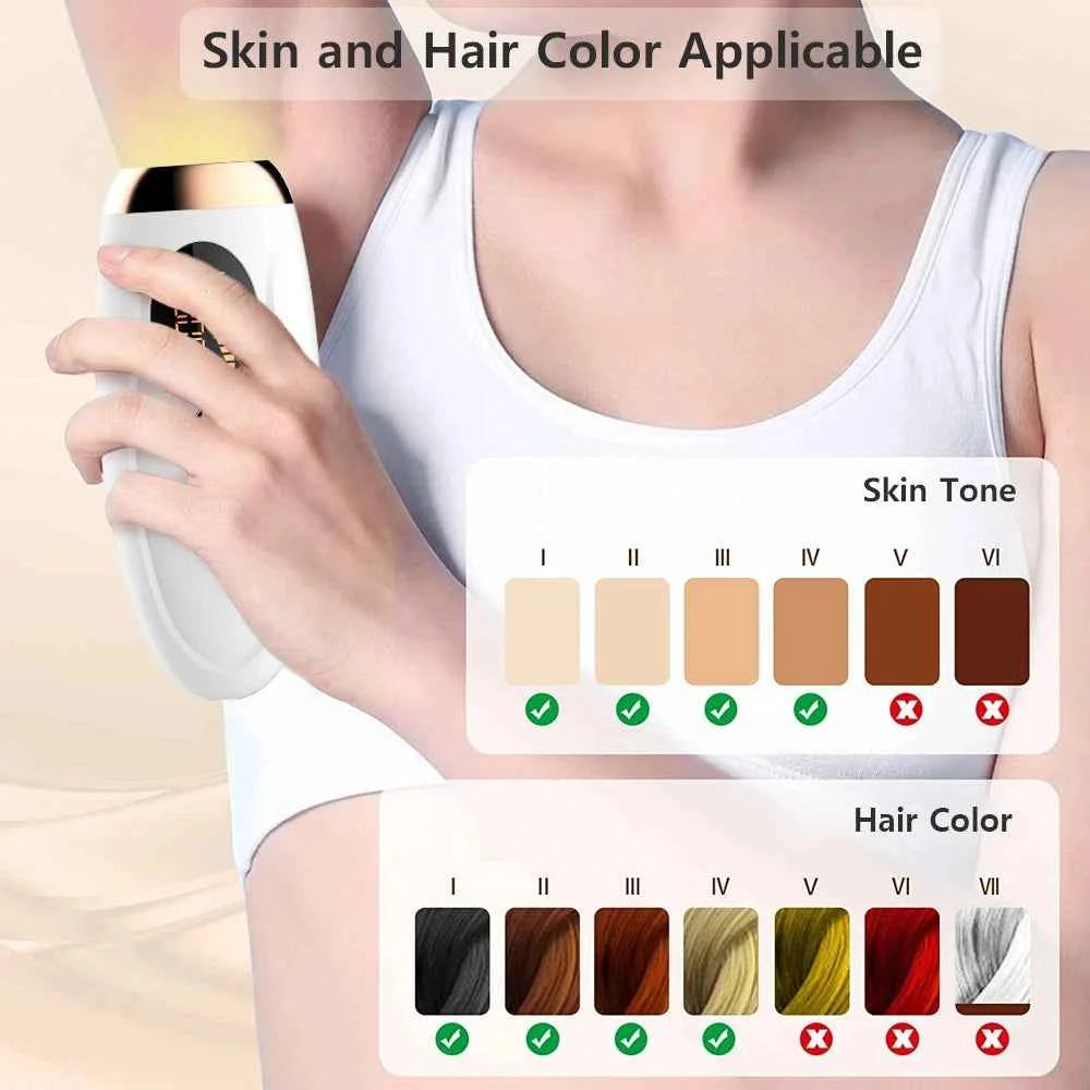 HOMEFISH Laser Epilator IPL Hair Removal For Women Body Bikini Facial 990000 Flashes Permanant Painless IPL Hair Remover Laser