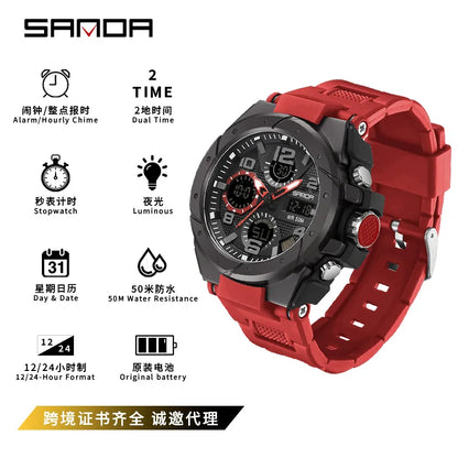 SANDA Waterproof Sports Watch Digital Couple Outdoor