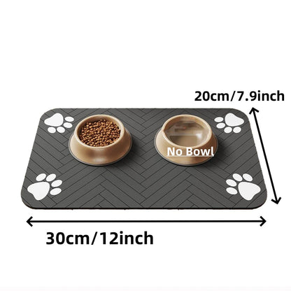Pet Feeding Mat Waterproof Absorbent Non Slip Dog Cat